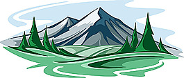 自然风光插画背景