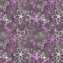 矢量鮮花無縫背景