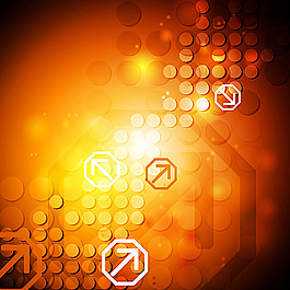 黃色圓點(diǎn)箭頭背景