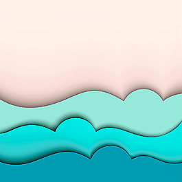 海浪紙板花邊拼接背景
