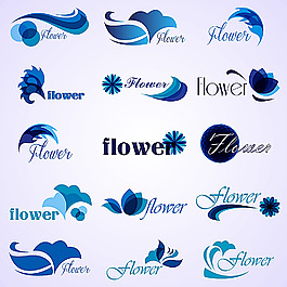 藍色花朵logo