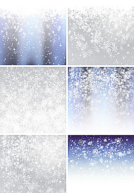 夢幻雪花背景模板
