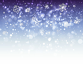 藍(lán)色夢(mèng)幻雪花背景