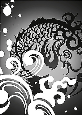 魚形底紋