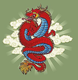 矢量龍紋素材
