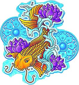 矢量金魚設計