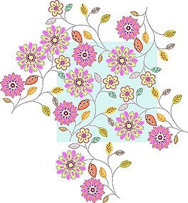 矢量鮮花背景