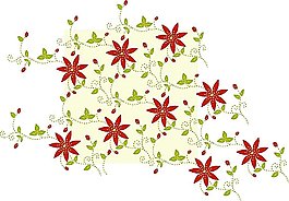 矢量花紋背景素材