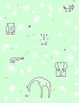 手繪動物背景