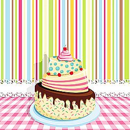矢量生日蛋糕