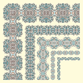 矢量花紋邊框