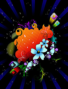時尚花紋014