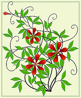 歐美花紋455