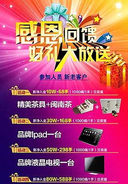感恩回饋 好禮大放送