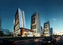 高层公建商业模型素材图片