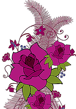 時(shí)尚花紋花邊308