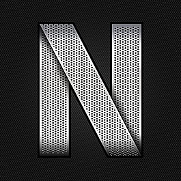 金屬字母N