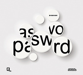 pasword字母立体背景