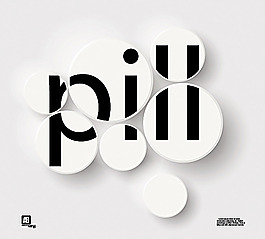 pill字母立体背景
