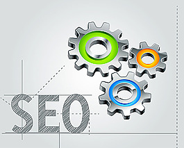 彩色齿轮和SEO