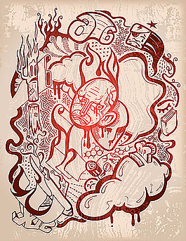創(chuàng)意抽象涂鴉漫畫