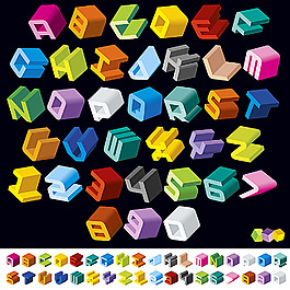 字母和數(shù)字矢量集