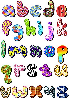 矢量卡通字母設計