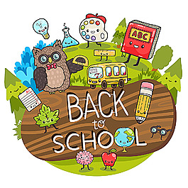 卡通学习海报背景