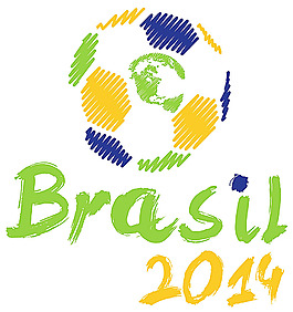 彩色巴西足球與字母