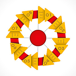 環(huán)形箭頭圖表設(shè)計(jì)