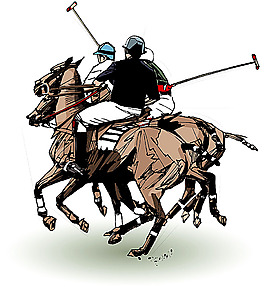 馬球運動員插畫
