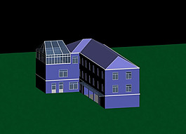 MAX藍色公建3D模型