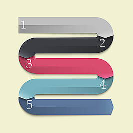 彩色箭頭數字標簽