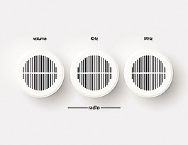 收音機(jī)按鈕喇叭
