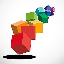 矢量彩色方塊