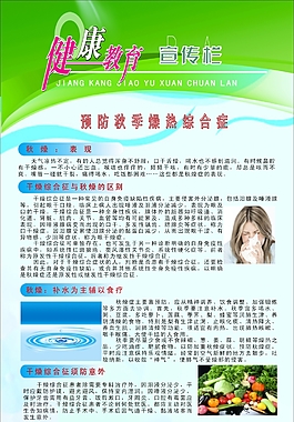 健康教育宣傳欄X展板矢量圖