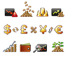 金融按鈕圖標