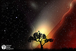 矢量星空背景素材