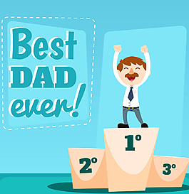 卡通父親節(jié)賀卡