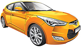 橙色汽車