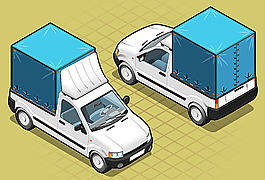 卡通貨物運輸車