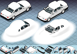 矢量卡通轎車