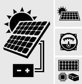 太陽能發(fā)電圖標(biāo)