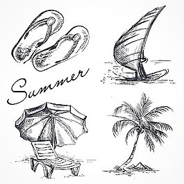 夏日主題插畫
