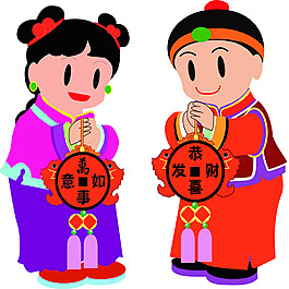 新年拜年公仔