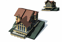 MAX欧式别墅3D模型图