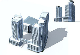 MAX高層公共建筑商業(yè)大廈3D模型