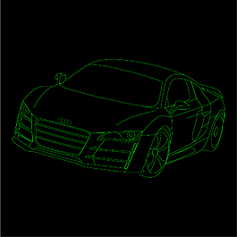 汽車線條矢量圖