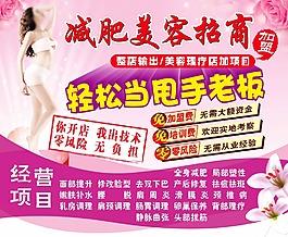 減肥美容招商展板
