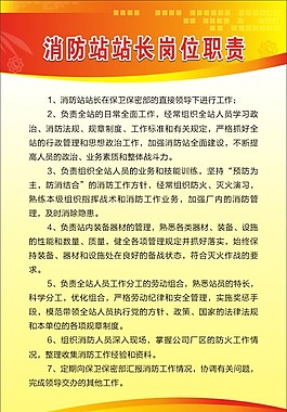 消防站站长岗位职责